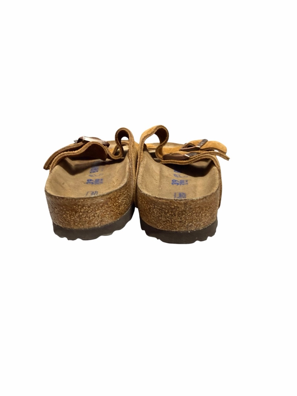 Birkenstock Arizona Soft Footbed Tan Suede Sandals - Picture 6 of 11